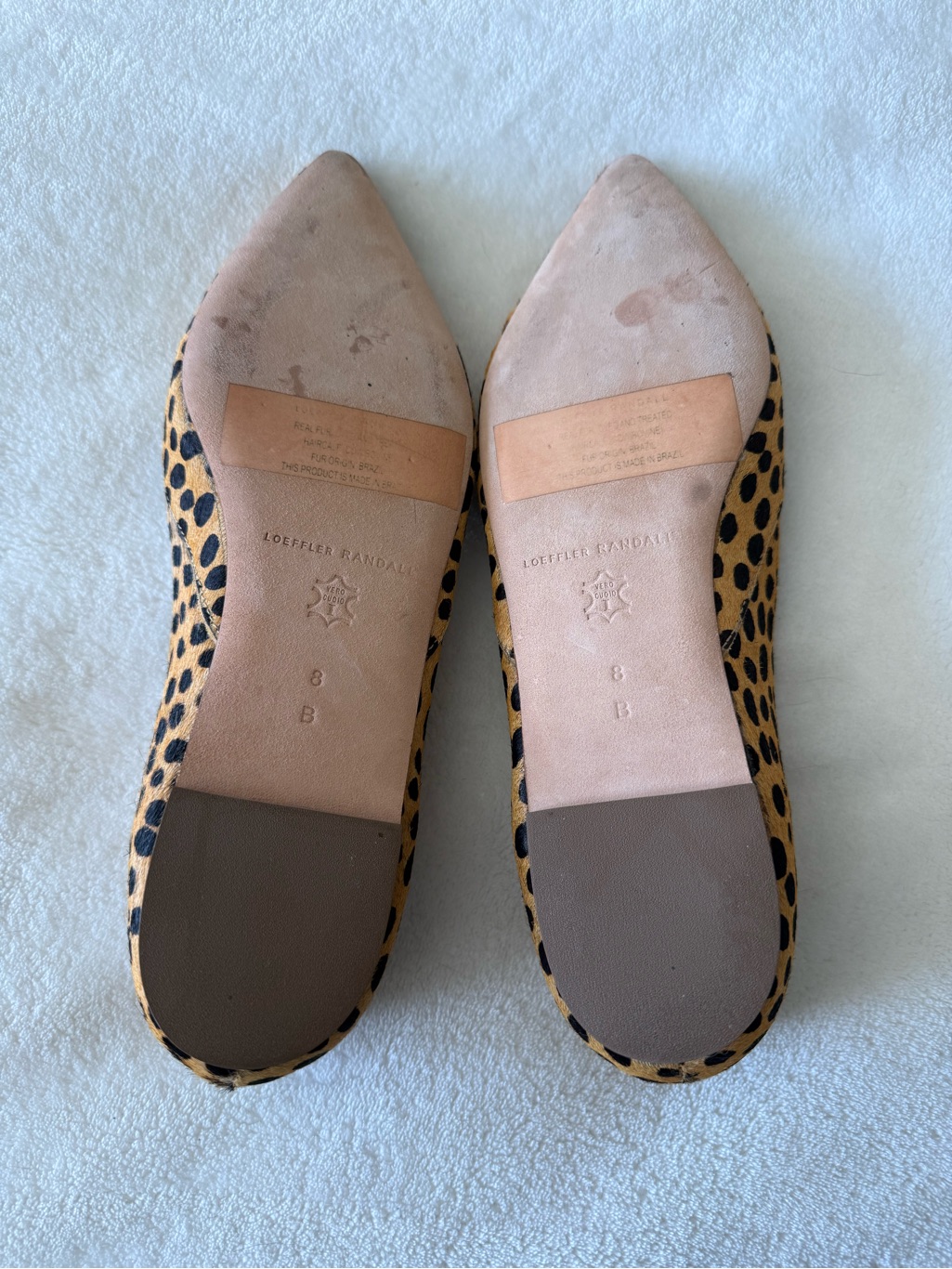 Loeffler Randall Pointed Leopard-Print Flats In Tan And Black — image 2 of 5